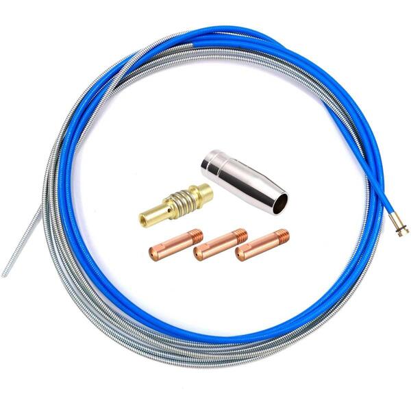 Kit Conduíte Guia Para Tocha Mig 5m P/ Arame 0,6mm A 0,9mm Az