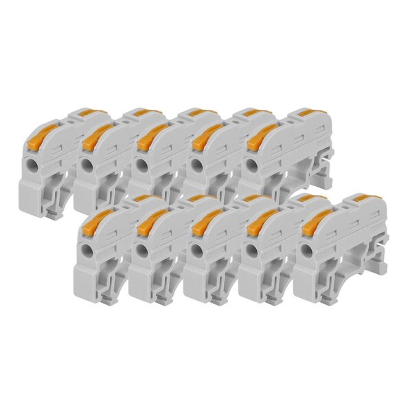 Kit Conector Alavanca De Emenda Kv121 1 Via 32a Trilho Din Ca