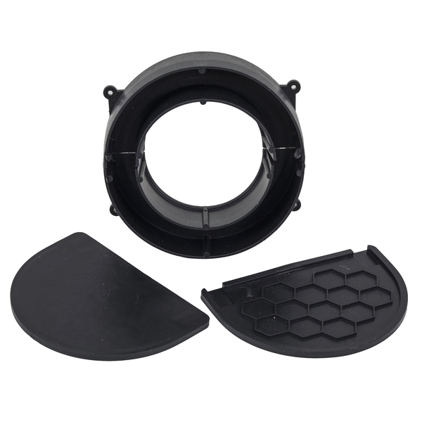 Kit Conector de Saída para Tubos 0,2x75x75cm Preto Polipropileno Aco