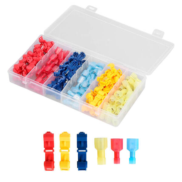 Kit Conector Derivação Tipo T 80 Peças Para Fios E Cabos