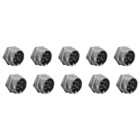 Kit Conector Mike Circular Macho 6 Vias 10 Peças