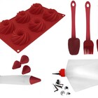 Kit Confeitaria 17 Peças Carol Fiorentino Espátulas Silicone