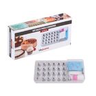 Kit Confeitaria Inox 35 Peças Com Saco Bico Decorador Unyhome