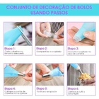 Kit Confeiteiro Completo 72 Peças Bicos Decoração Bolo Inox L