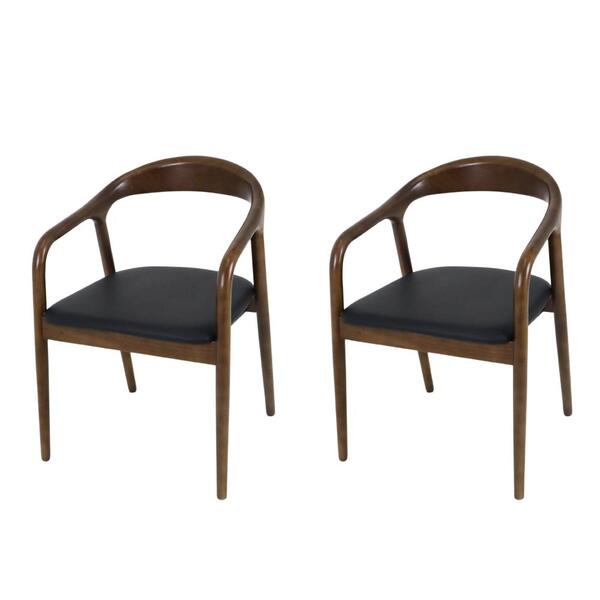 Kit Conjunto 2 Cadeiras De Madeira Estofada Executiva Skod