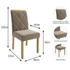 Kit Conjunto 2 Cadeiras Fernanda Em Madeira Tauari Assento Es