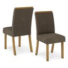 Kit Conjunto 2 Cadeiras Vega Sala De Jantar Nature Bege