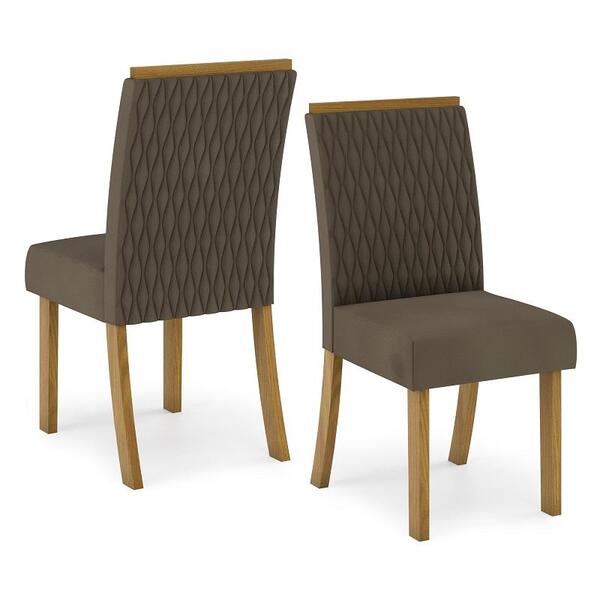 Kit Conjunto 2 Cadeiras Vega Sala De Jantar Nature Bege