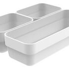 Kit Conjunto 3 Organizadores De Gaveta Logic Branco Ou