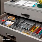 Kit Conjunto 3 Organizadores De Gaveta Logic Branco Ou
