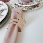 Kit Conjunto 4 Anéis Porta Guardanapo Coelho De Páscoa Mdf Me