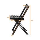 Kit - Conjunto 4 Cadeiras Dobráveis Em Madeira De Alta Resist