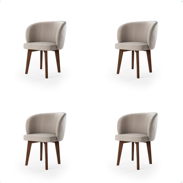 Kit Conjunto 4 Cadeiras Para Sala De Jantar, Estar E Escritór