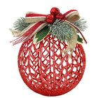 Kit Conjunto 8 Peças Decoração Enfeite Bola Árvore Natal Verm