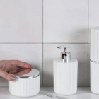 Kit Conjunto Banheiro Completo Com Lixeira Com Tampa Basculan