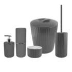 Kit Conjunto Banheiro Completo Com Lixeira Com Tampa E Escova