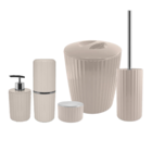 Kit Conjunto Banheiro Completo Com Lixeira Com Tampa E Escova