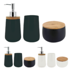 Kit Conjunto Banheiro Lavabo 3 Peças Dispenser Sabonete Liqui