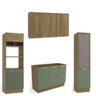 Kit Conjunto Cozinha Completa Balcão Sem Tampo Para Pia Armár