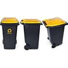 Kit Conjunto De Coleta Seletiva Com 4 Lixeiras Tampa Com Puxa