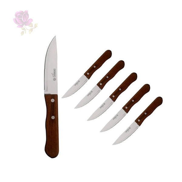 Kit Conjunto De Facas Aço Inox 6 Peças Churrasco Mundial