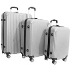 KIT Conjunto De Malas de Viagem P/M/G em Abs - Cinza