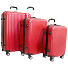 KIT Conjunto De Malas de Viagem P/M/G em Abs - Vermelho