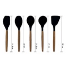 Kit Conjunto De Utensilios Silicone 12 Peças Copo Suporte