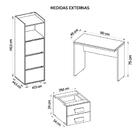 Kit Conjunto Escritório 3 Peças Studio Marrom Caemmun