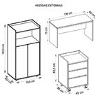 Kit Conjunto Escritório 3 Peças Studio Marrom Caemmun