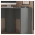 Kit Conjunto Escritório 4 Mesa De Canto Cubic Cinza Caemmun