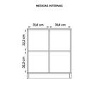 Kit Conjunto Escritório 4 Peças Cubic Branco Caemmun