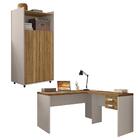 Kit Conjunto Escritório 4 Peças Studio Marrom Caemmun