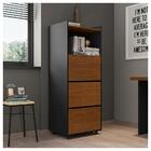 Kit Conjunto Escritório 5 Peças Studio Preto Caemmun