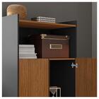 Kit Conjunto Escritório 5 Peças Studio Preto Caemmun