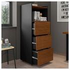 Kit Conjunto Escritório 5 Peças Studio Preto Caemmun