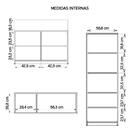 Kit Conjunto Escritório Armários Nicho Recta Marrom Caemmun