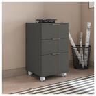 Kit Conjunto Escritório Completo 8 Peças Cubic Cinza Caemmun