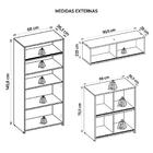 Kit Conjunto Escritório Gamer 3 Peças Pixel Preto Caemmun