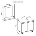 Kit Conjunto Gabinete Armario Banheiro Espelho Clean Branco