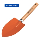 Kit Conjunto Jardinagem 3 Peças Cabo Madeira + Luva Pigmentad