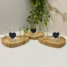 Kit Conjunto Jogo Xicaras Chá Café Vidro Coração C/ Pires Bam