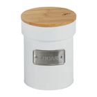 Kit Conjunto Lata Pote Porta Condimentos Matte Branco Yoi 4 P