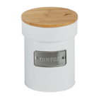 Kit Conjunto Lata Pote Porta Condimentos Matte Branco Yoi 4 P