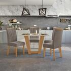 Kit Conjunto Mesa 120 Cm 4 Cadeiras Sala De Jantar Cozinha Lo