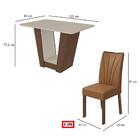 Kit Conjunto Mesa 120 Cm 4 Cadeiras Sala De Jantar Cozinha Lo