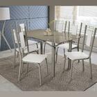Kit Conjunto Mesa 6 Cadeiras 140 X 80 Cm Sala De Jantar Cozin