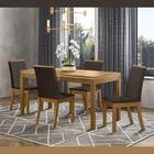 Kit Conjunto Mesa Chan 140 Cm 4 Cadeiras Sala De Jantar Cozin