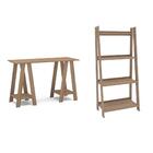 Kit Conjunto Mesa Computador E Estante 4 Prateleiras Home Off