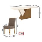 Kit Conjunto Mesa Epic 200 Cm 8 Cadeiras Sala De Jantar Cozin
